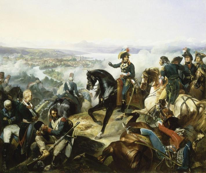 2nd Battle of Zurich, September 25th, 1799, by Francois Bouchot (1800-1842) painted in 1837, Versailles, Galerie des Batailles.